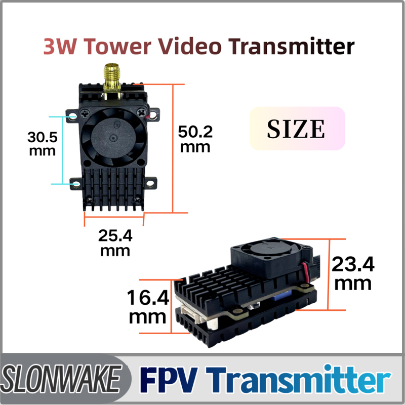 SLONWAKE 5.8G 3000mW محاكاة VT - مراجعة Drone Receiver وسعره
