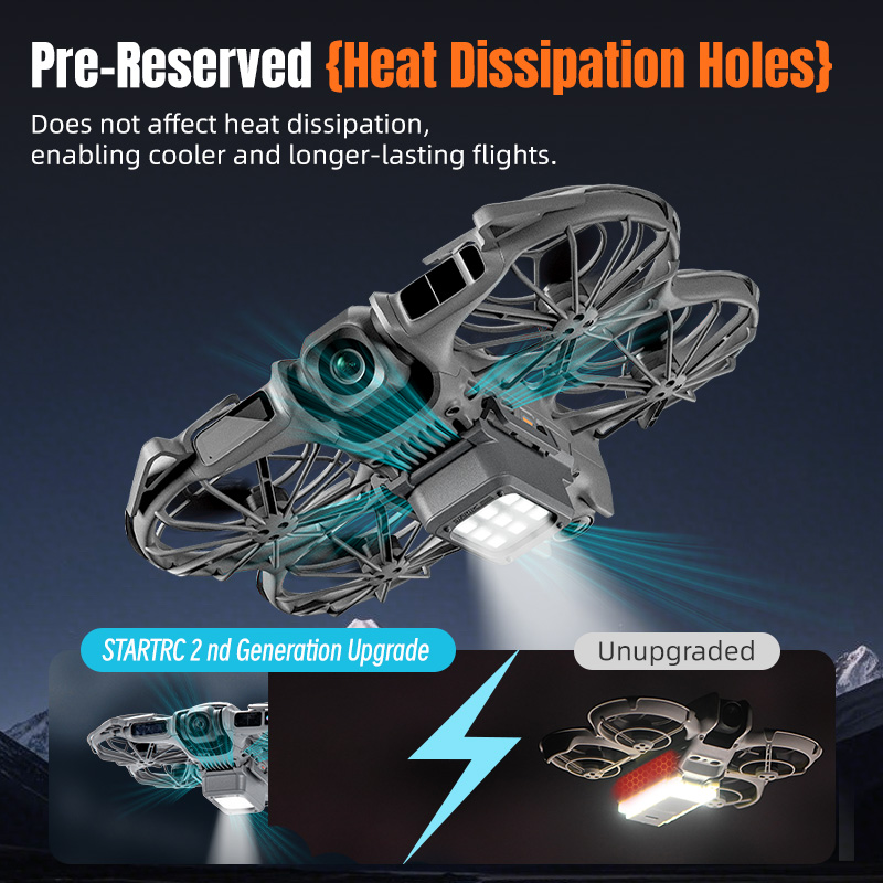 معدات الهبوط STARTRC LED لـ DJ - مراجعة Drone Led Light وسعره
