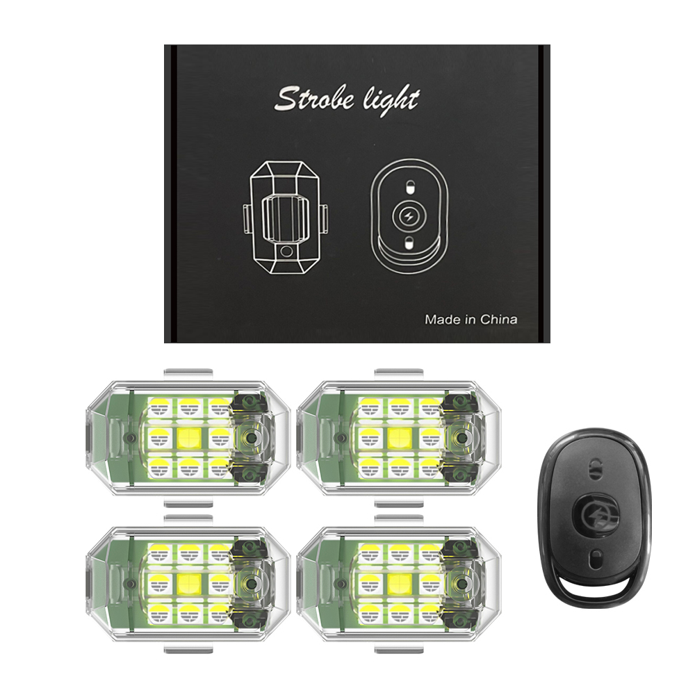 1/2/4 قطعة LED اللاسلكية الطائ - مراجعة Drone Led Light وسعره